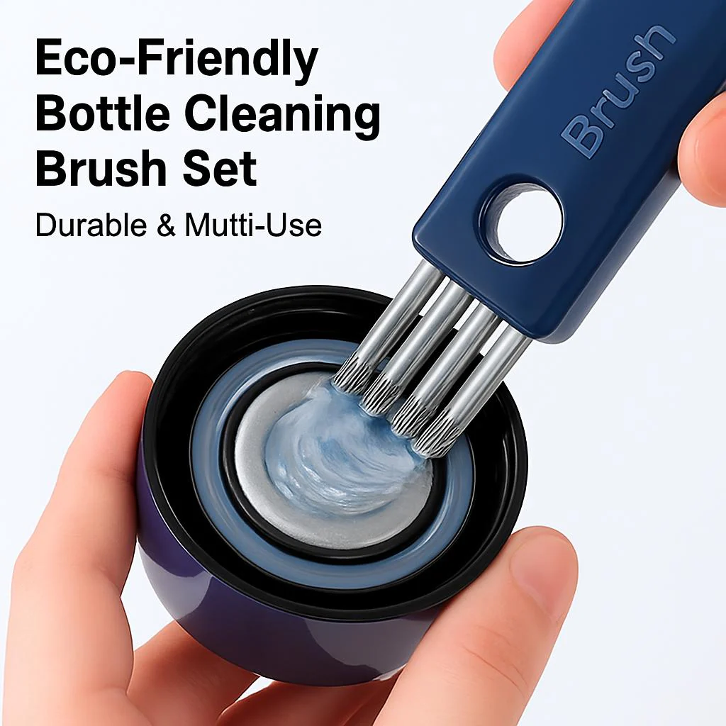 Eco-Friendly Bottle Cleaning Brush Set - Durable & Multi-Use - Image 5