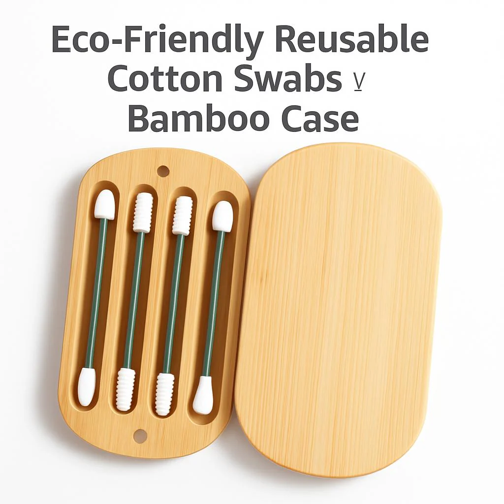 Eco-Friendly Reusable Cotton Swabs with Bamboo Case - Image 6