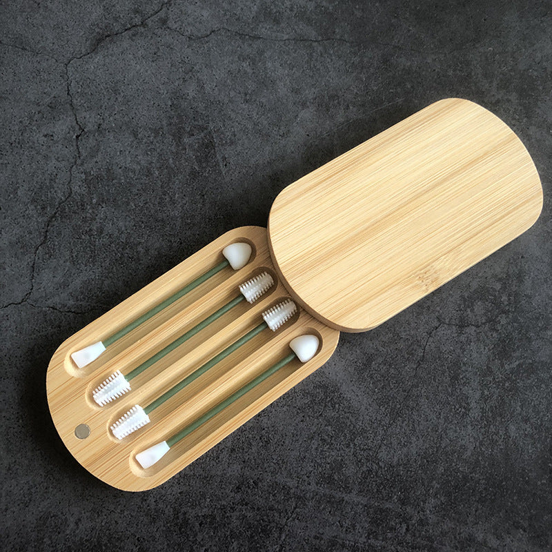 Eco-Friendly Reusable Cotton Swabs with Bamboo Case - Image 8