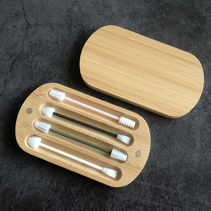 Eco-Friendly Reusable Cotton Swabs with Bamboo Case - Image 9