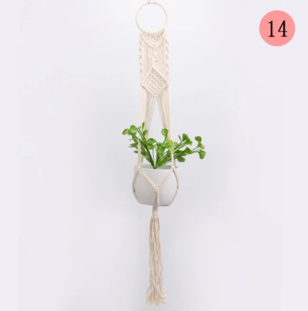 Eco-Friendly Macramé Plant Hangers - Natural Off-White Cotton - Image 13