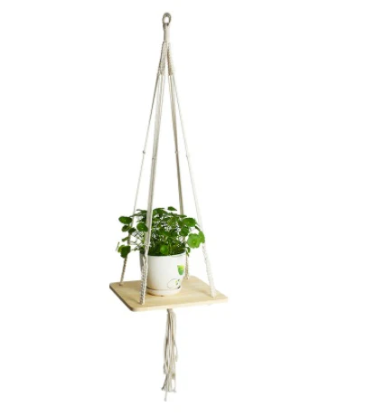 Eco-Friendly Macramé Plant Hangers - Natural Off-White Cotton - Image 15