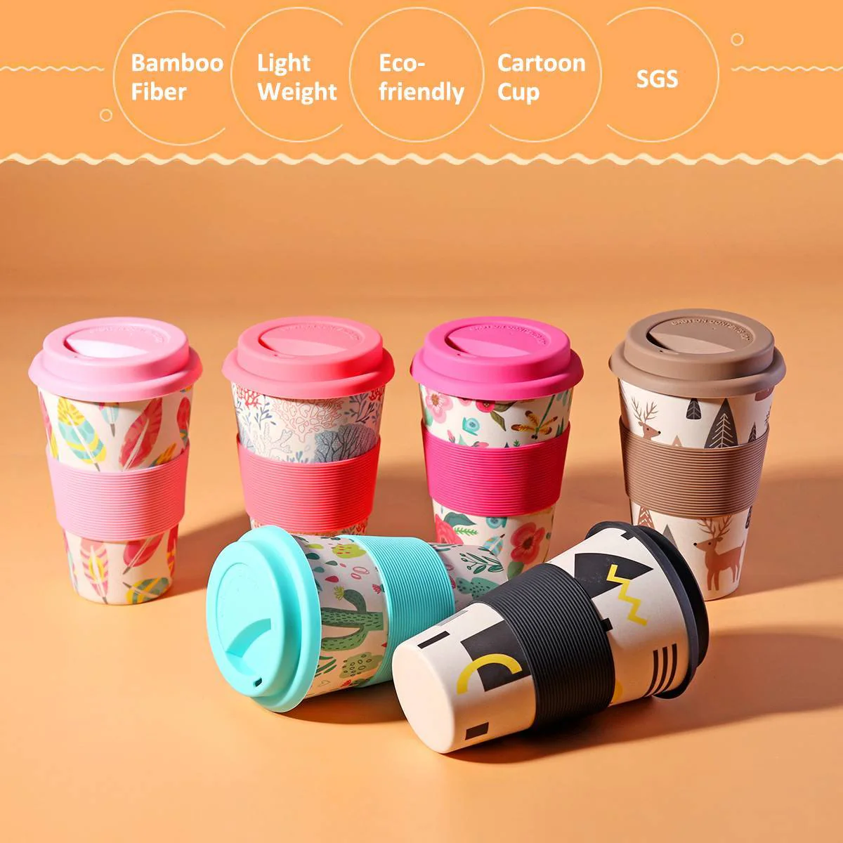 Eco-Friendly Reusable Bamboo Cup 400ml - Image 21