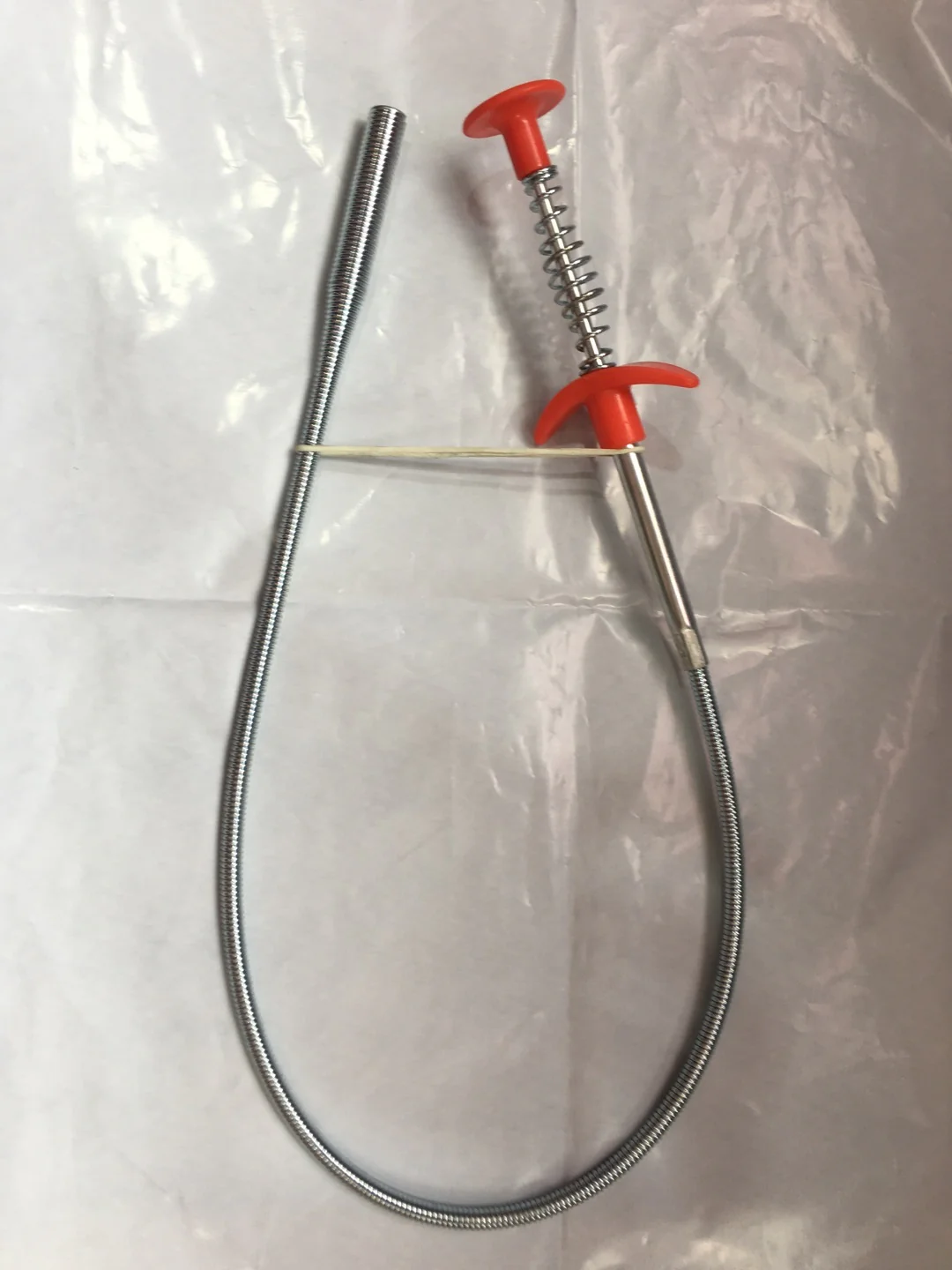 Eco-Friendly Drain Clog Remover Tool - Metal Shaft, Red Handle, 60cm - Image 23
