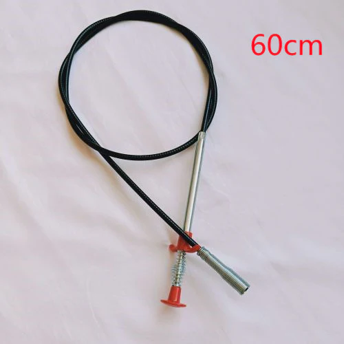Eco-Friendly Drain Clog Remover Tool - Metal Shaft, Red Handle, 60cm - Image 27