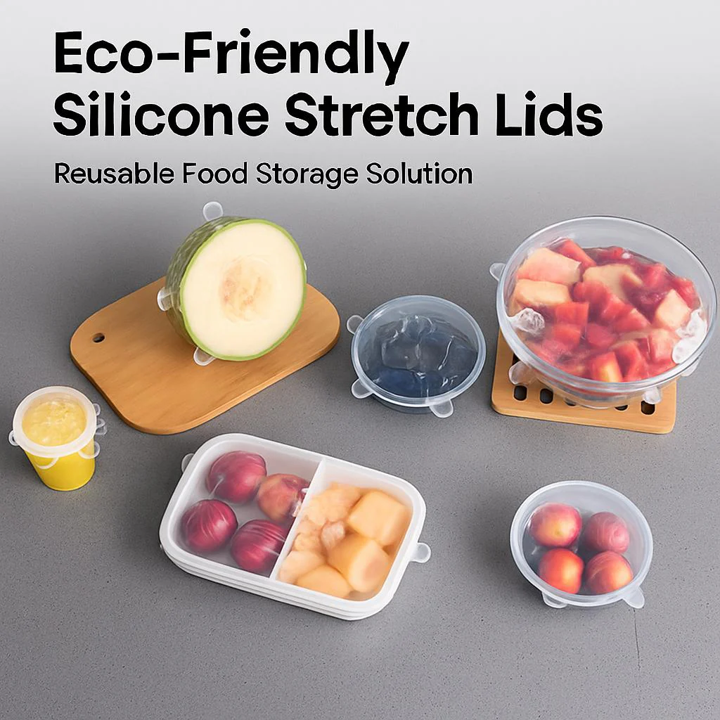Eco-Friendly Silicone Stretch Lids - Reusable Food Storage Solution - Image 7