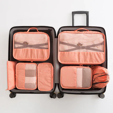 7 Pcs Packing Cubes Travel Organizer Set – Clothes, Shoes & Toiletries Storage Bags - Image 8