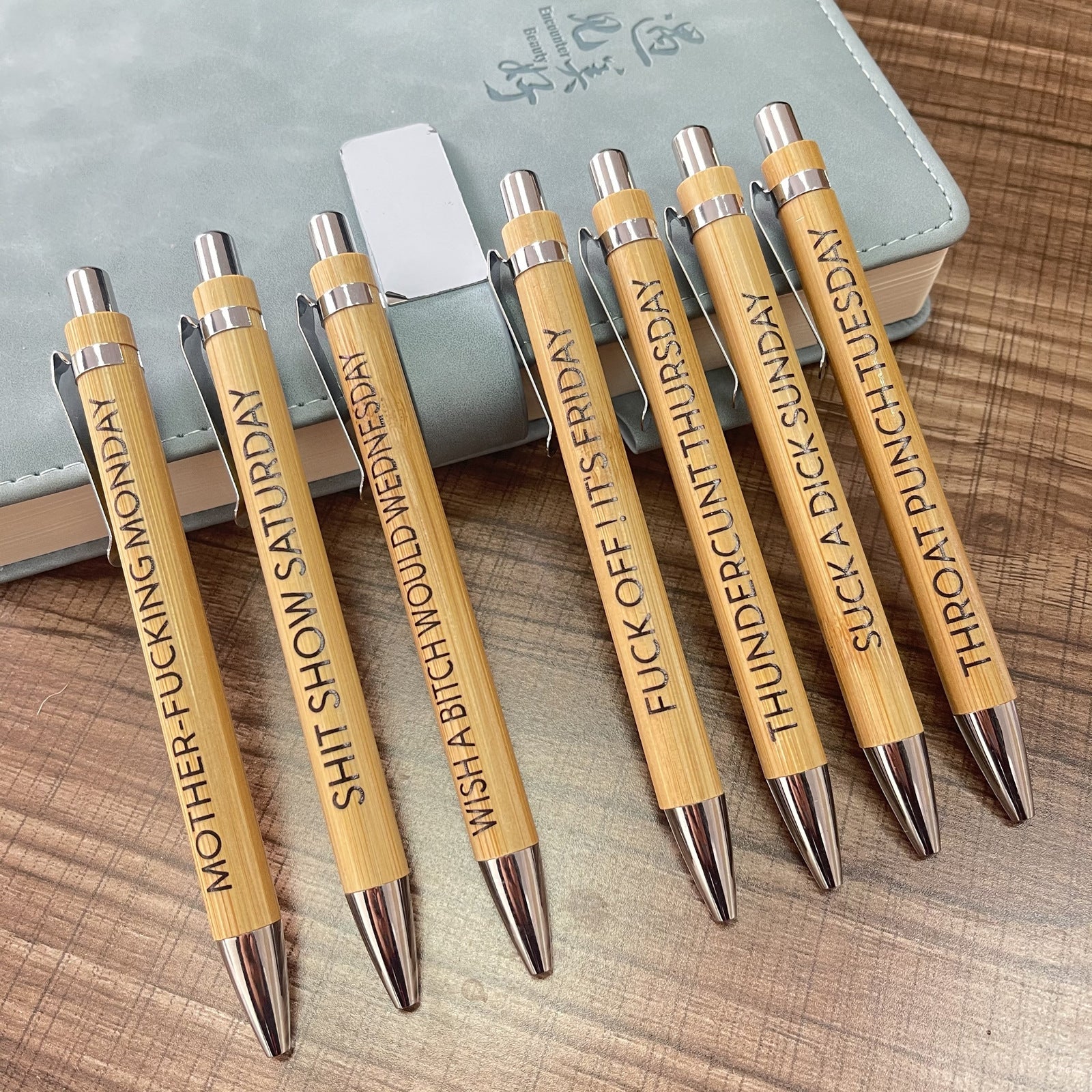 Eco-Friendly Bamboo Ball-Point Pen Set - Sustainable Writing Essentials - Image 6