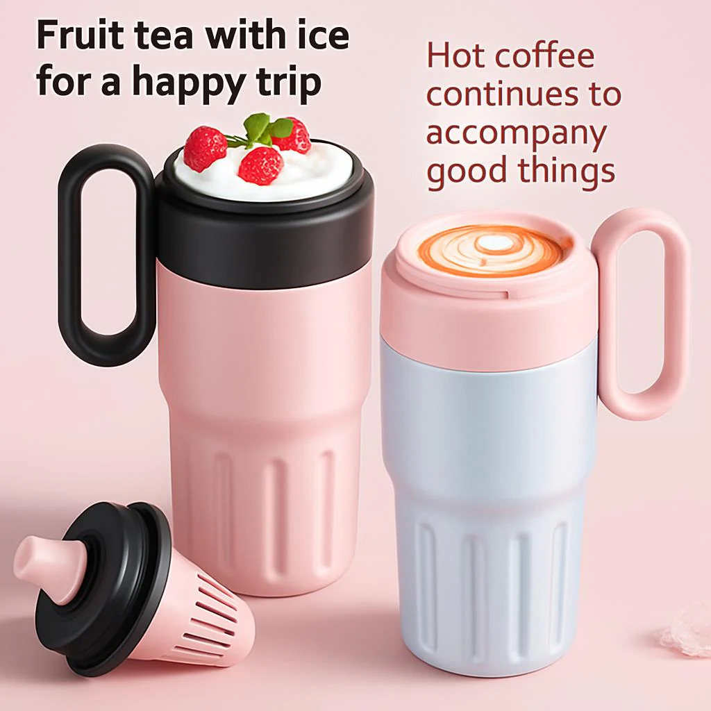 Eco-Friendly Stainless Steel Thermal Cup with Lid - Image 5