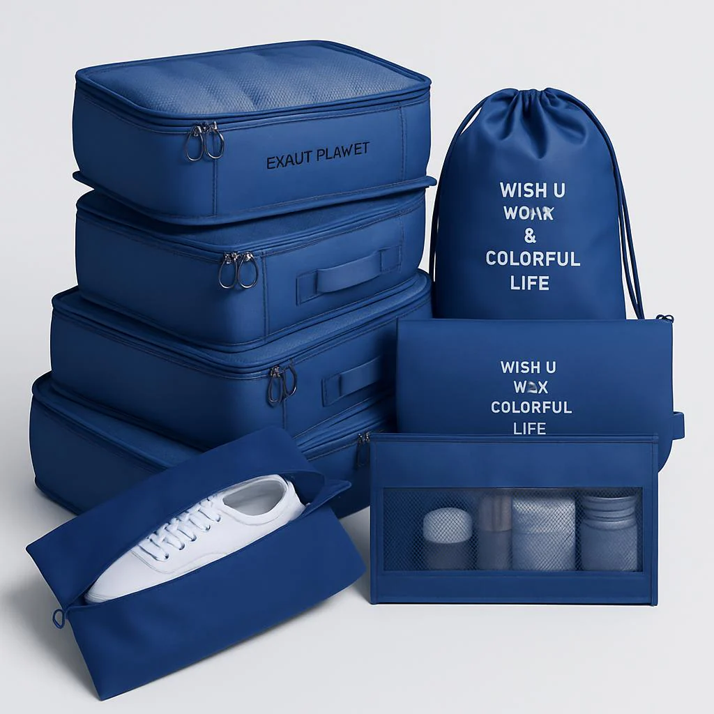 Eco-Friendly Travel Packing Cubes & Bags Set for Sustainable Organization - Image 10