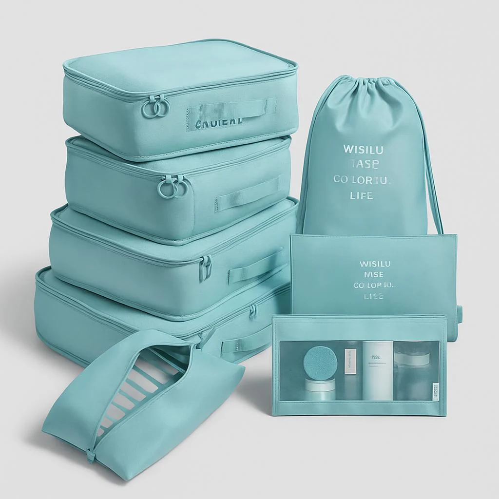 Eco-Friendly Travel Packing Cubes & Bags Set for Sustainable Organization - Image 12