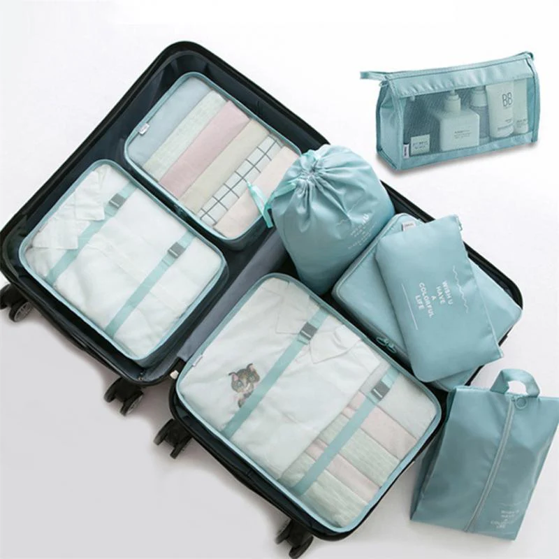 Eco-Friendly Travel Packing Cubes & Bags Set for Sustainable Organization - Image 17