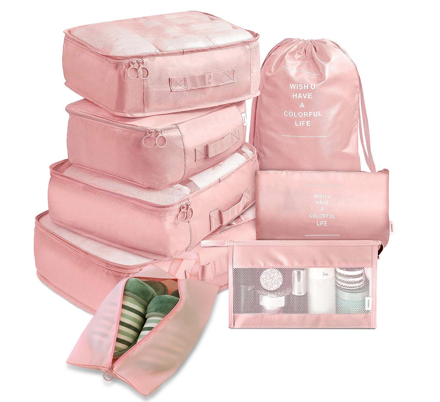Eco-Friendly Travel Packing Cubes & Bags Set for Sustainable Organization - Image 22
