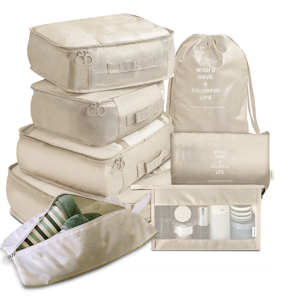 Eco-Friendly Travel Packing Cubes & Bags Set for Sustainable Organization - Image 24
