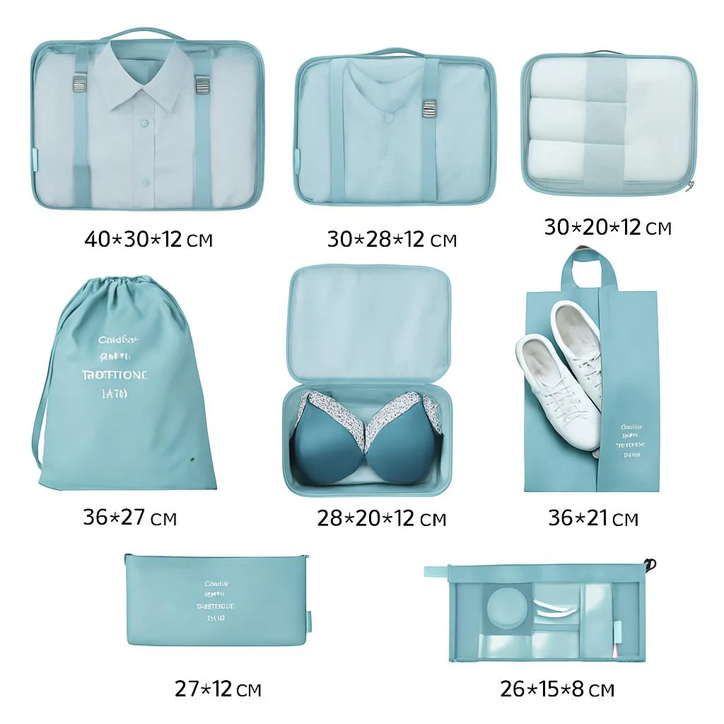 Eco-Friendly Travel Packing Cubes & Bags Set for Sustainable Organization - Image 5