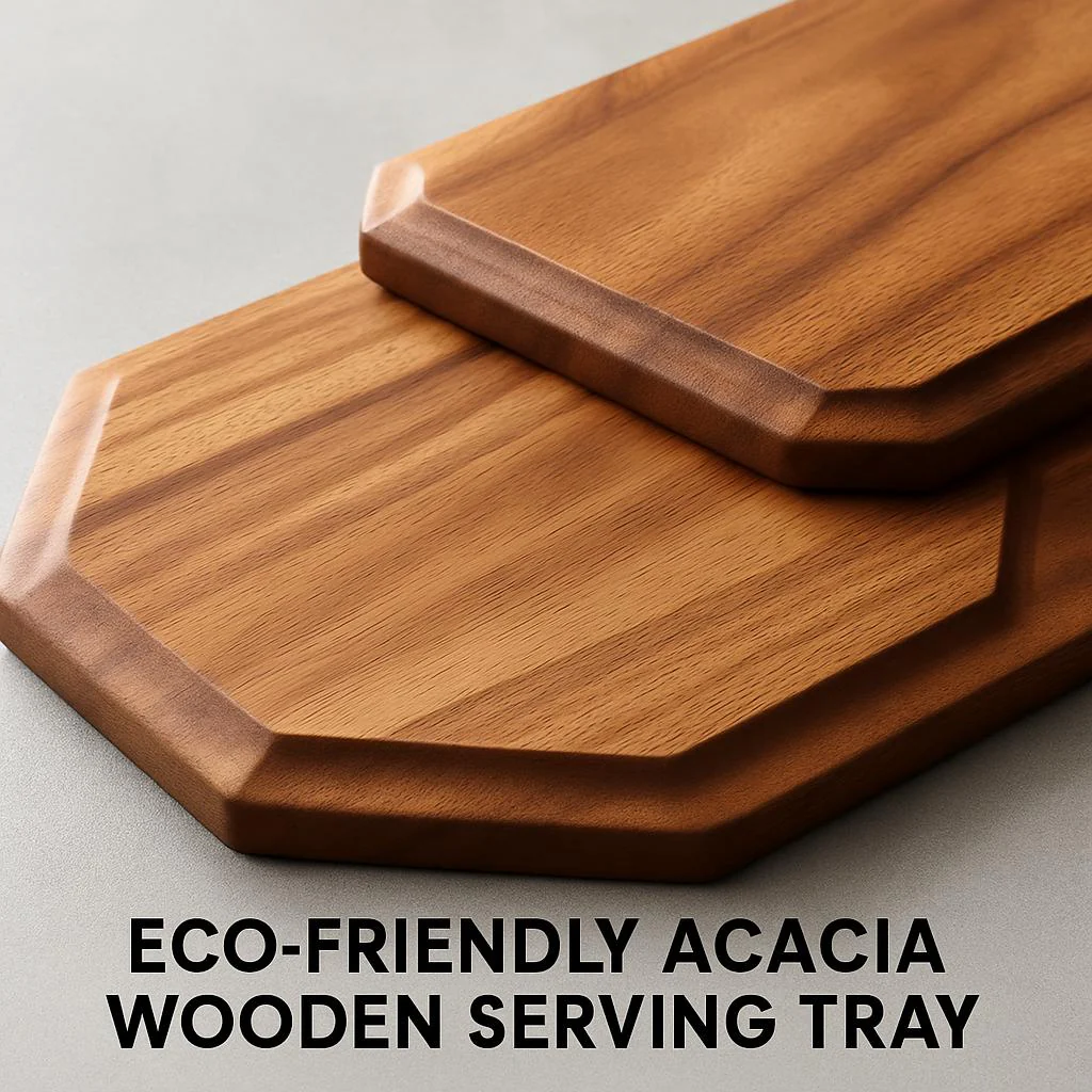 Eco-Friendly Acacia Wooden Serving Tray - Image 3