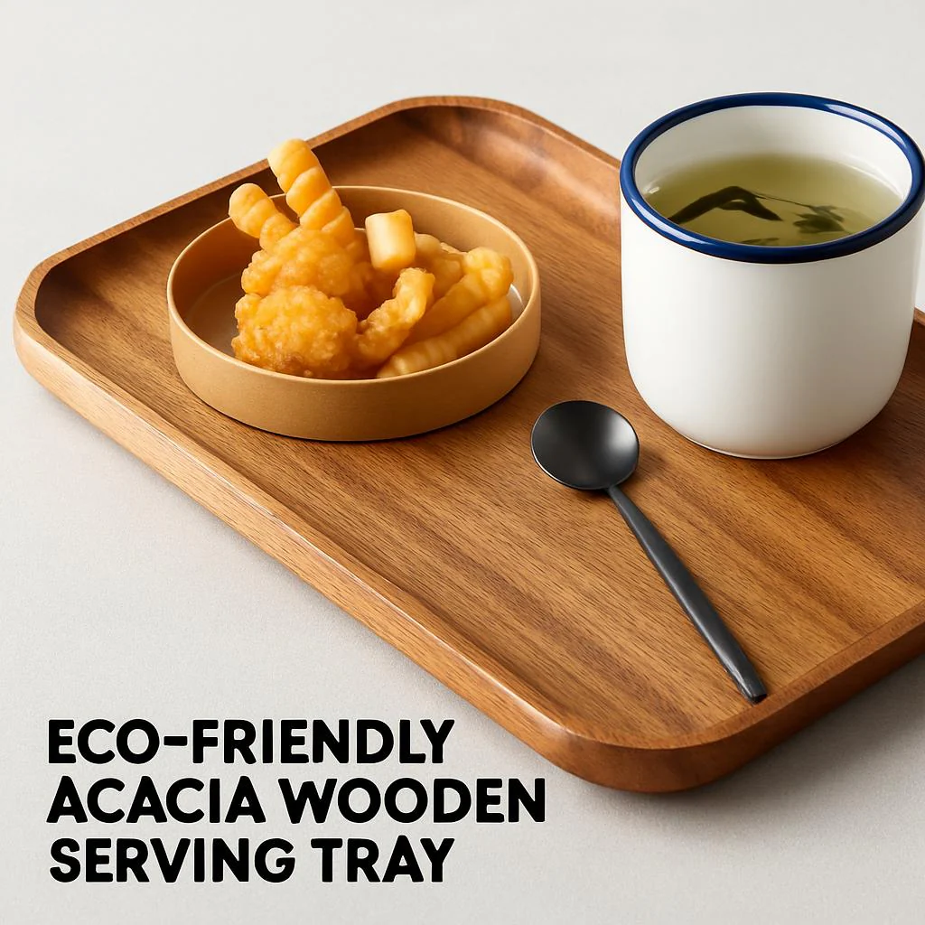 Eco-Friendly Acacia Wooden Serving Tray - Image 5