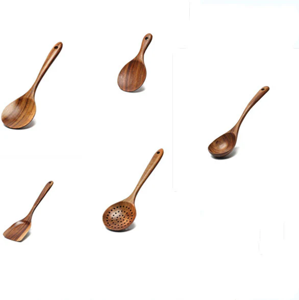 Eco-Friendly Acacia Wooden Spatula Set for Non-Stick Cookware - Image 9