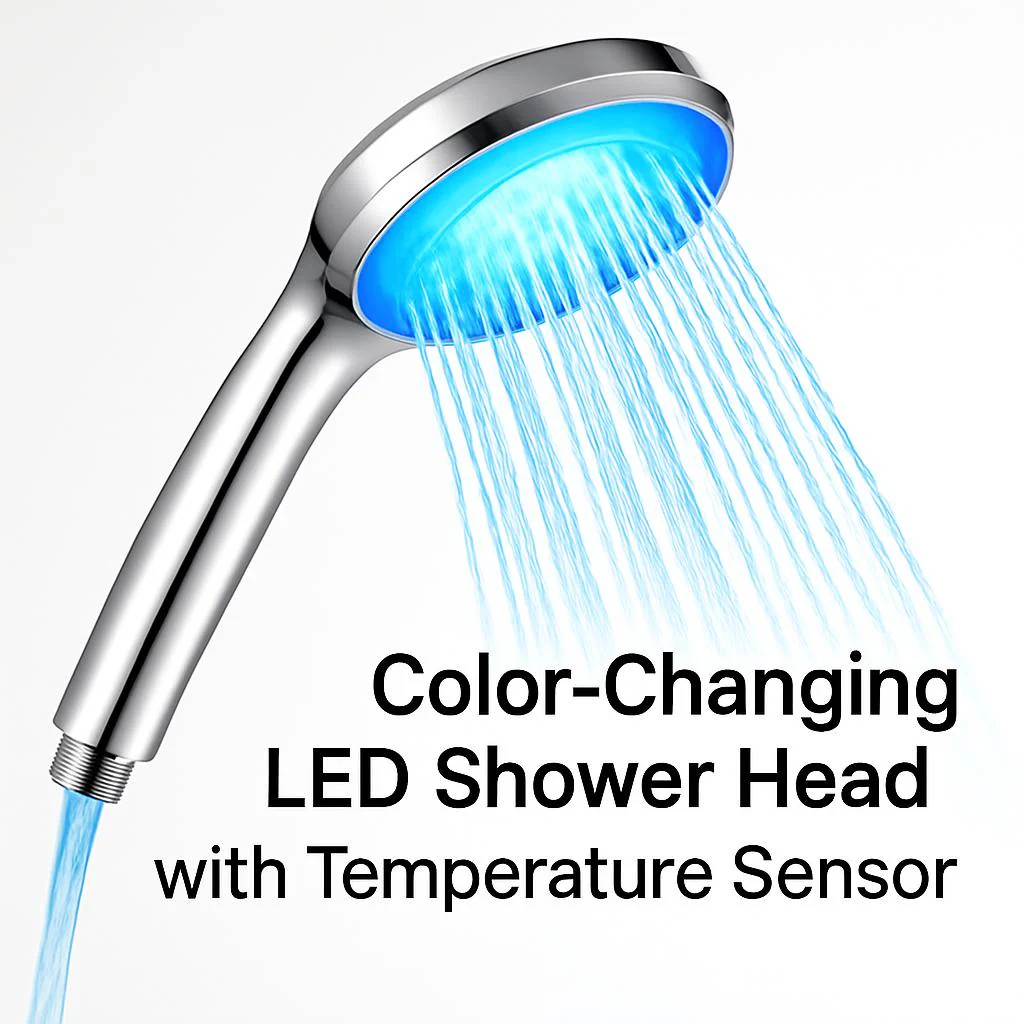 Color-Changing LED Shower Head with Temperature Sensor - Image 3