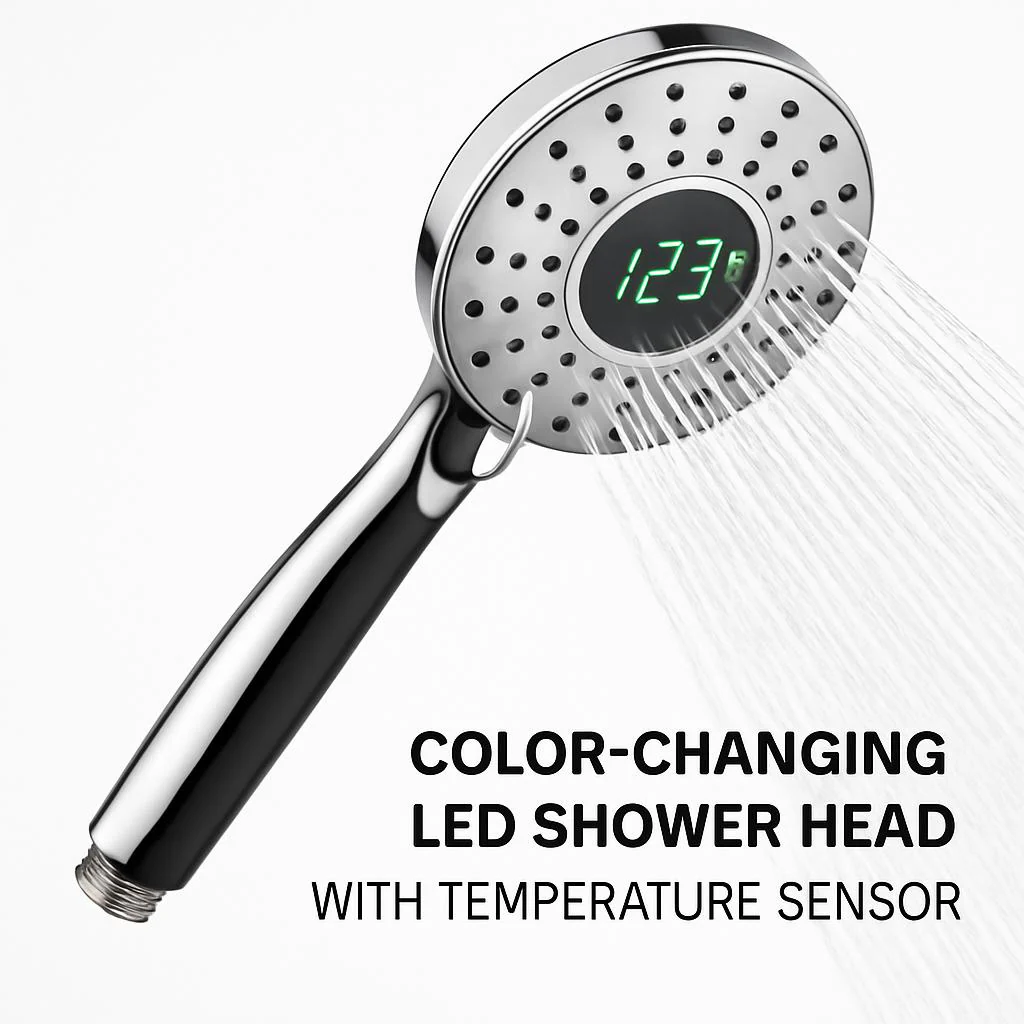 Color-Changing LED Shower Head with Temperature Sensor - Image 4