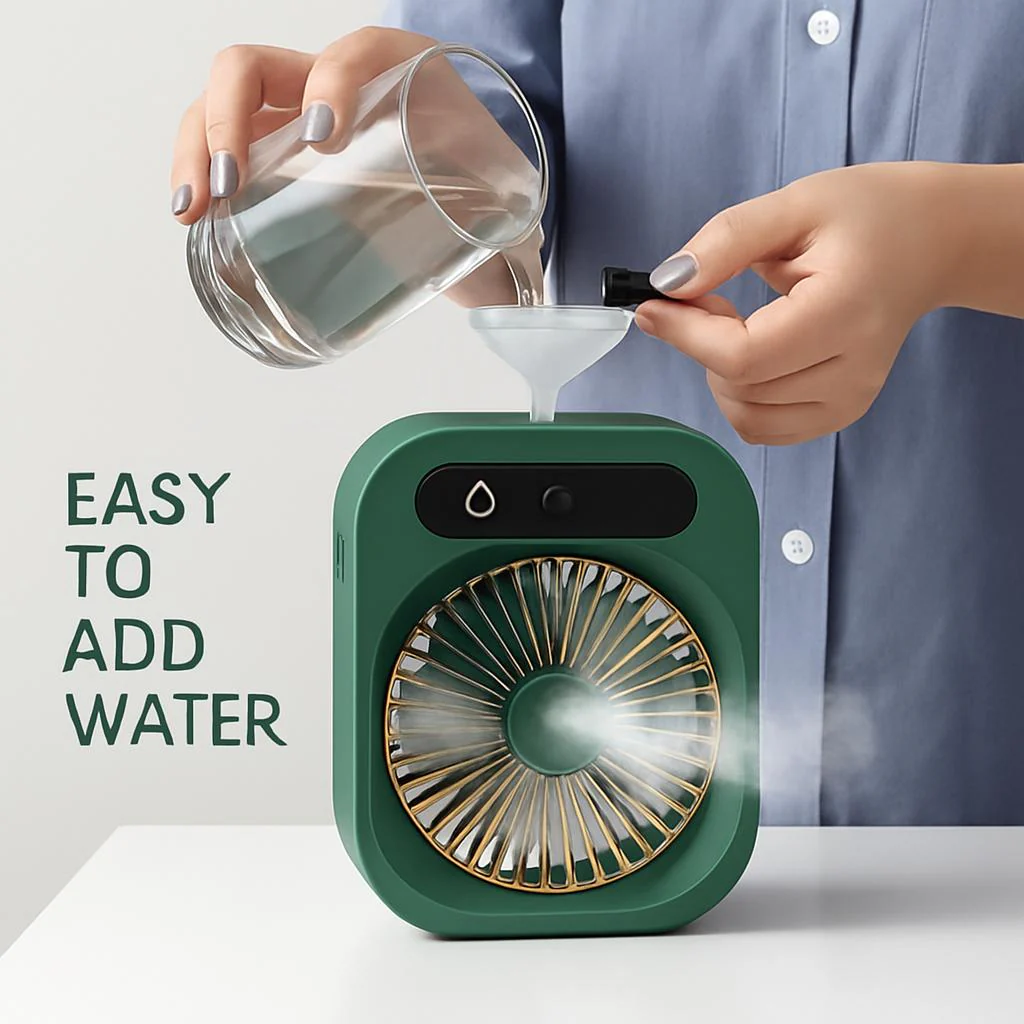 Portable Misting Air Cooler - Energy-Efficient Tabletop Cooling Device - Image 5