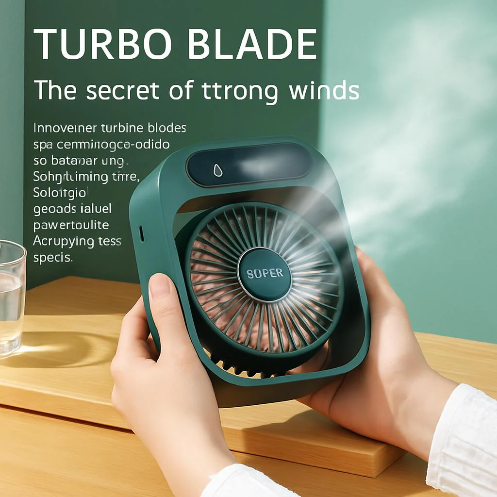 Portable Misting Air Cooler - Energy-Efficient Tabletop Cooling Device - Image 9
