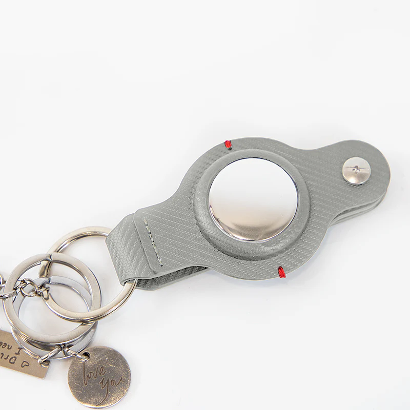 Durable Black AirTag Keychain Holder for Secure Tracking - Image 14