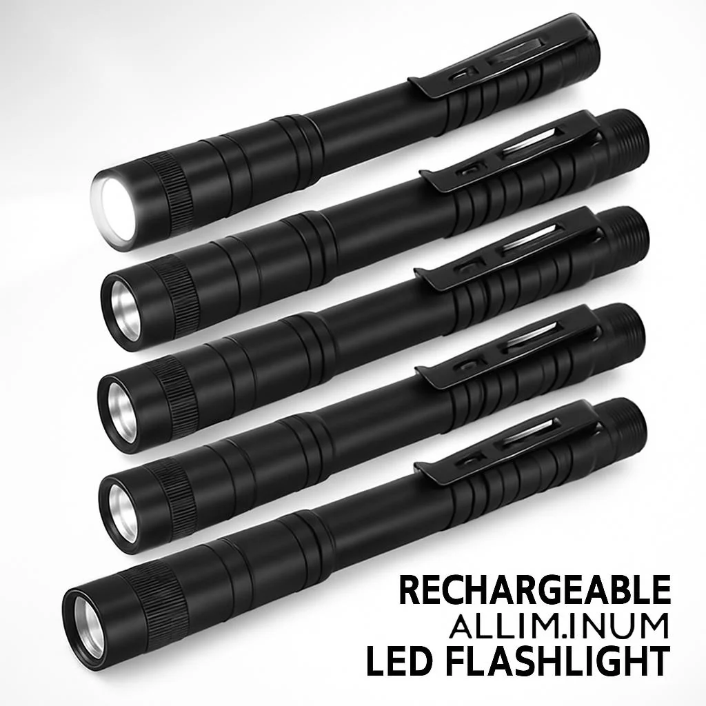 Eco-Friendly Rechargeable Aluminum LED Flashlight - Image 2
