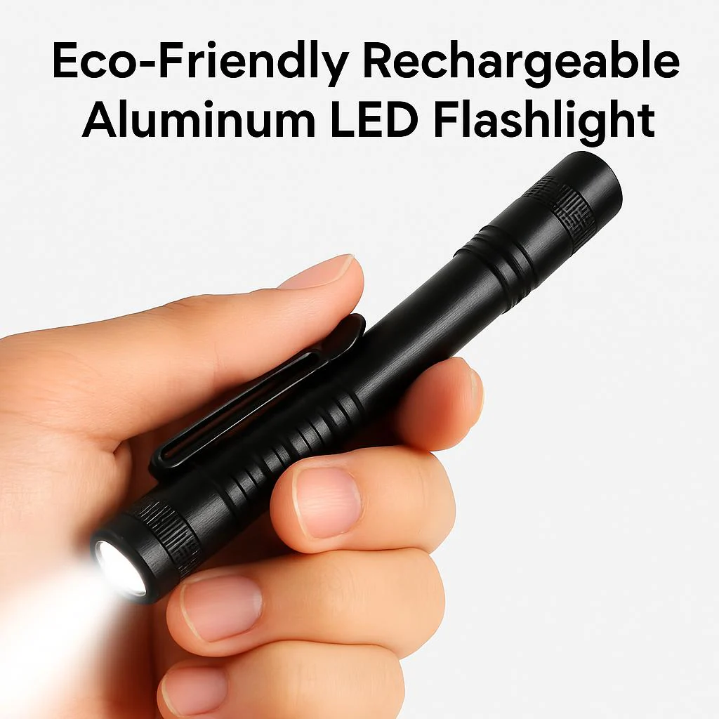 Eco-Friendly Rechargeable Aluminum LED Flashlight - Image 3