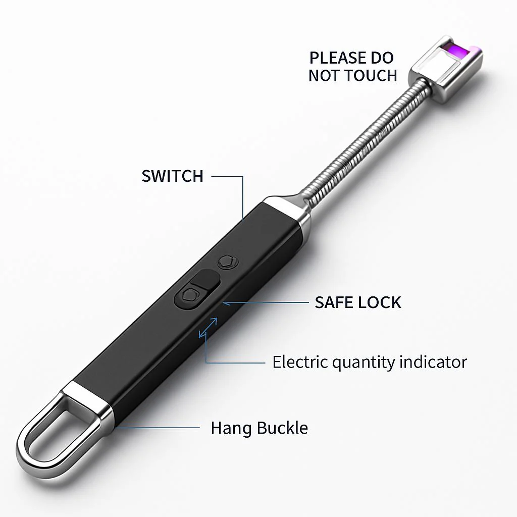 Eco-Friendly Aluminum-Zinc USB Rechargeable Lighter - Image 3