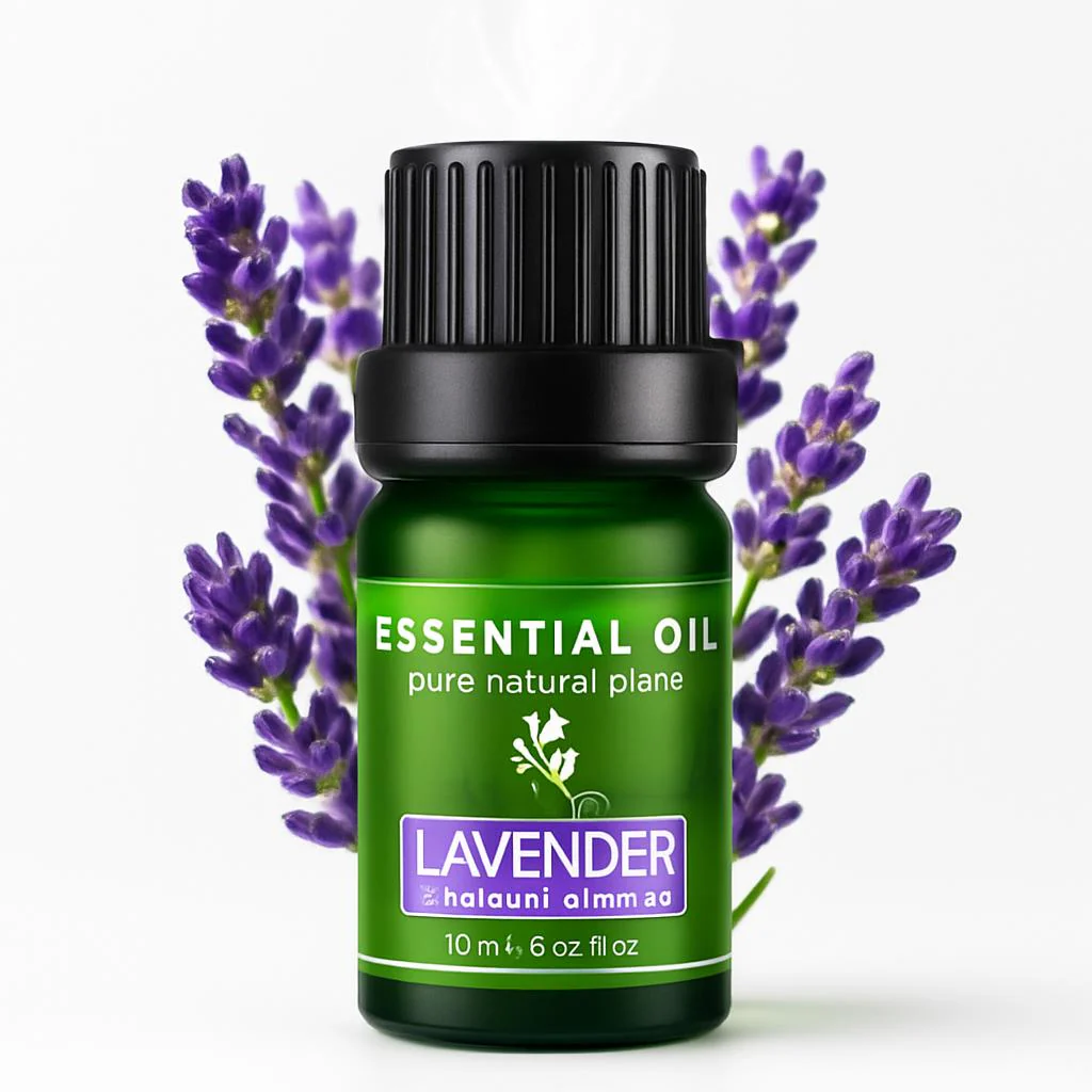 Lavender Essential Oil in Eco-Friendly Glass Bottle for Aromatherapy - Image 2