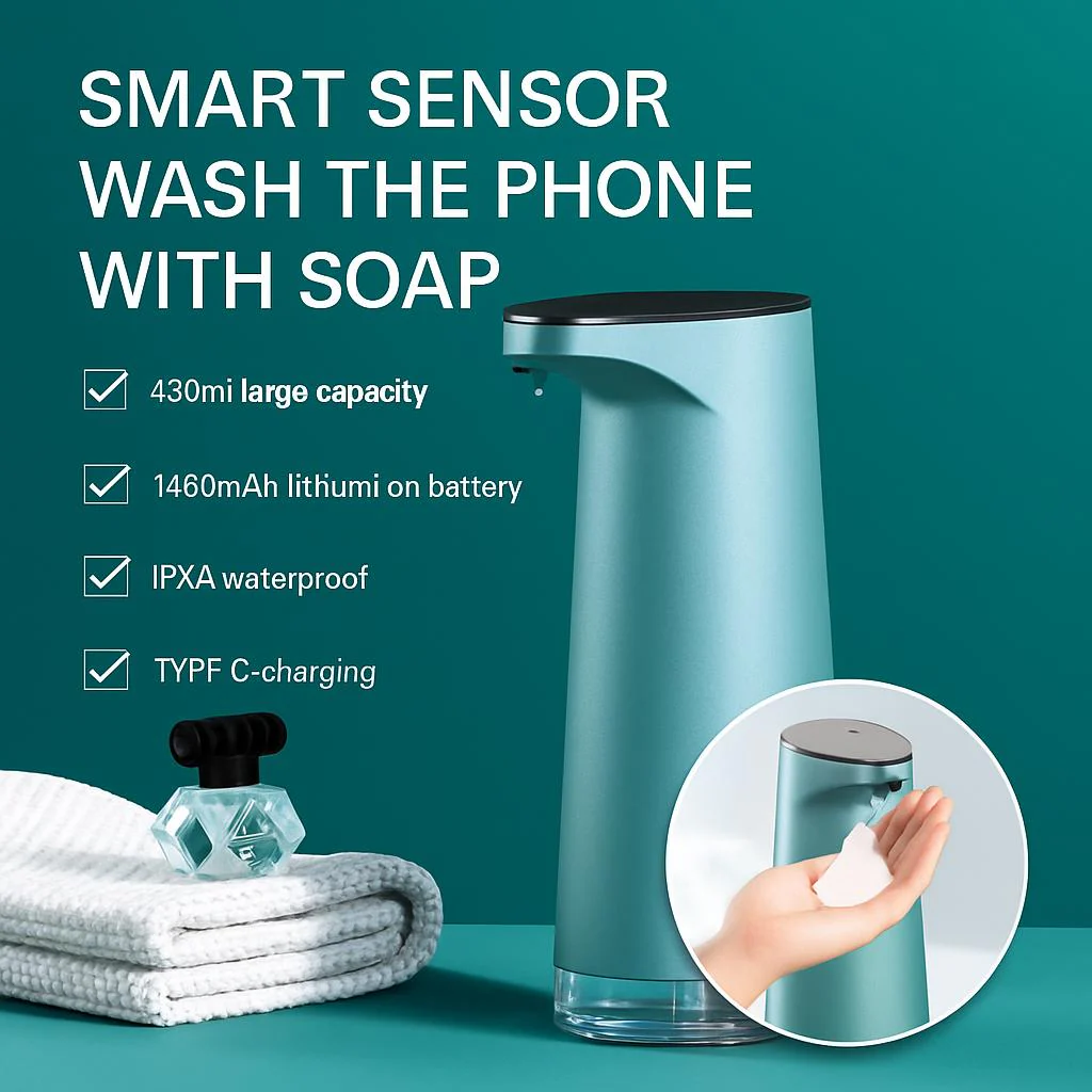 Smart Sensor Soap Dispenser - Rechargeable, Waterproof, Eco-Friendly - Image 2