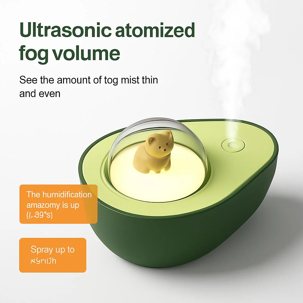 Avocado Mini USB Humidifier & Night Light - Image 4