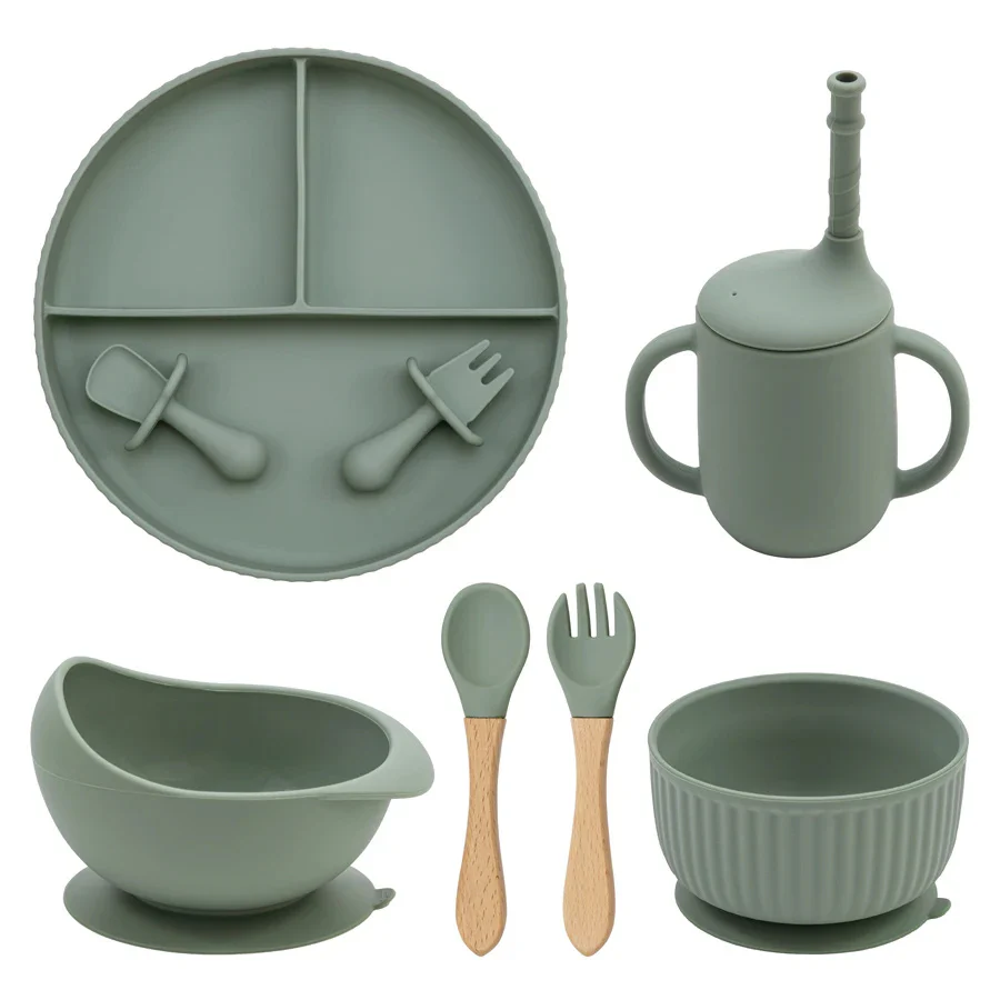 Eco-Friendly Pink Silicone Baby Feeding Plate Set - Image 29