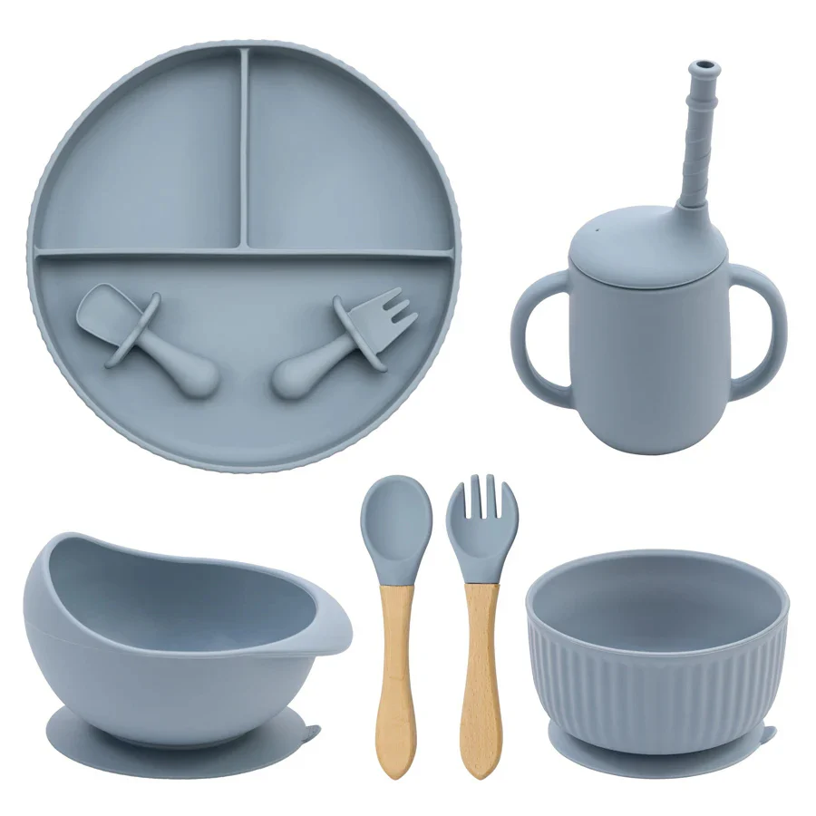 Eco-Friendly Pink Silicone Baby Feeding Plate Set - Image 35