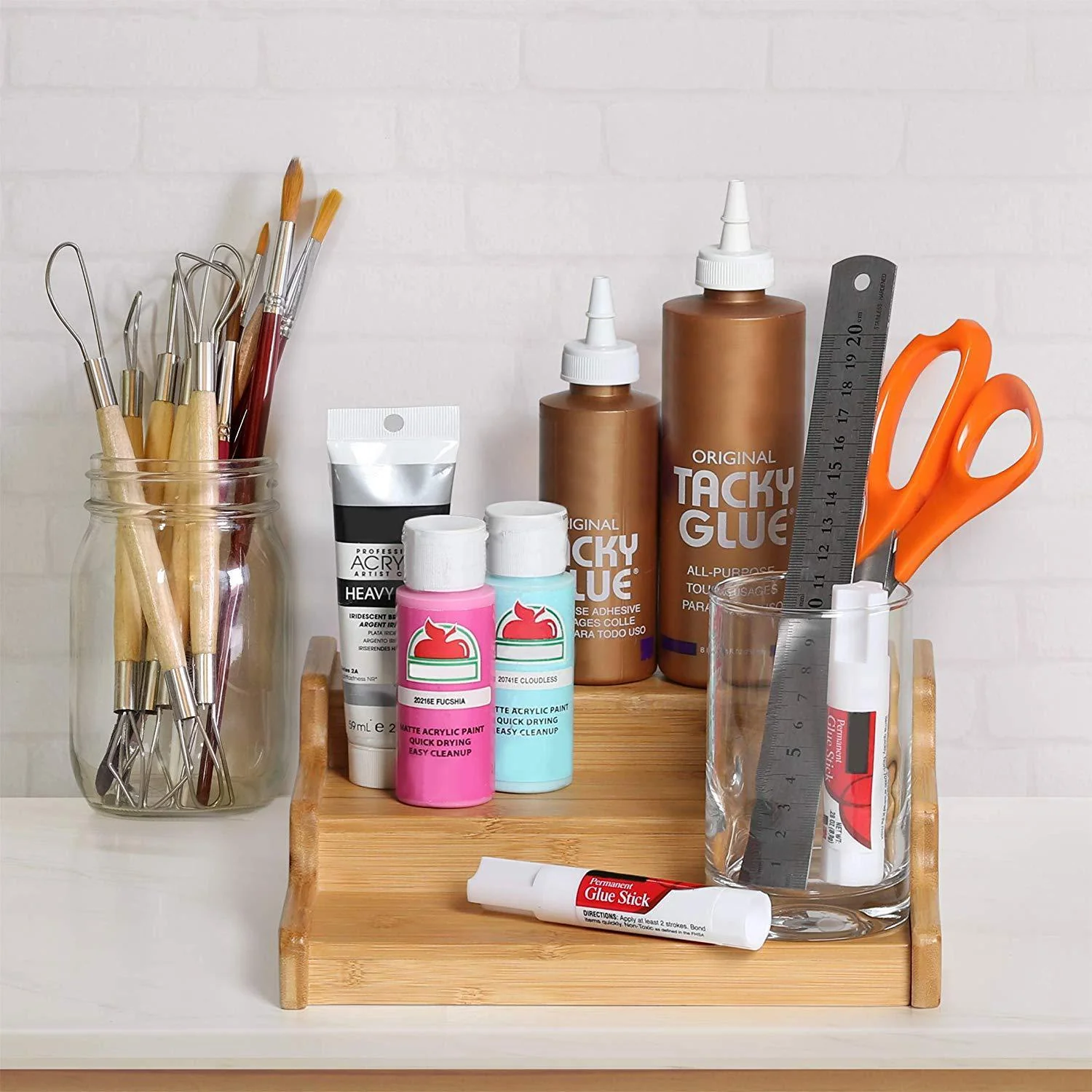 Bamboo Tiered Organizer - Eco-Friendly Storage Shelf for Home - Image 11