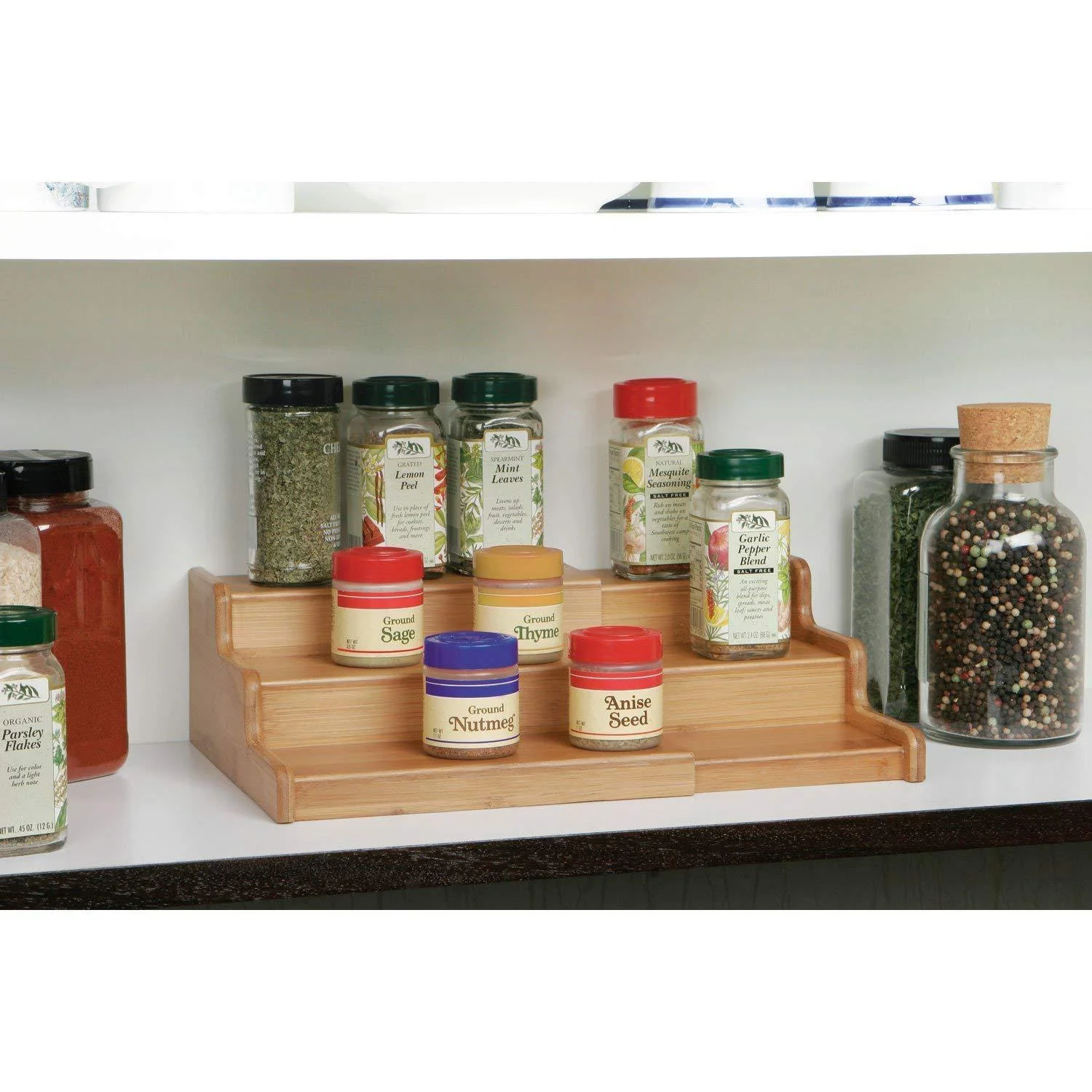 Bamboo Tiered Organizer - Eco-Friendly Storage Shelf for Home - Image 12