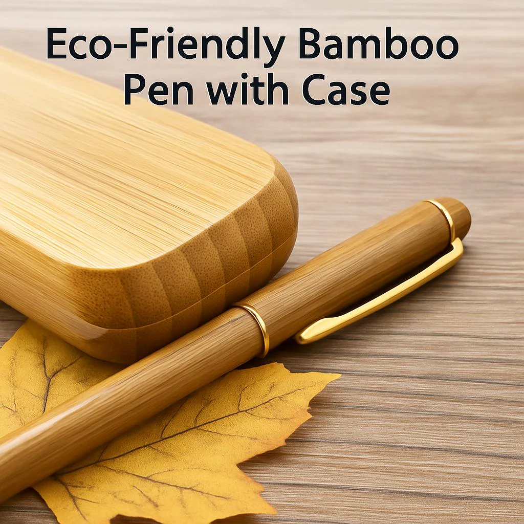 Eco-Friendly Bamboo Pen with Case - Image 10