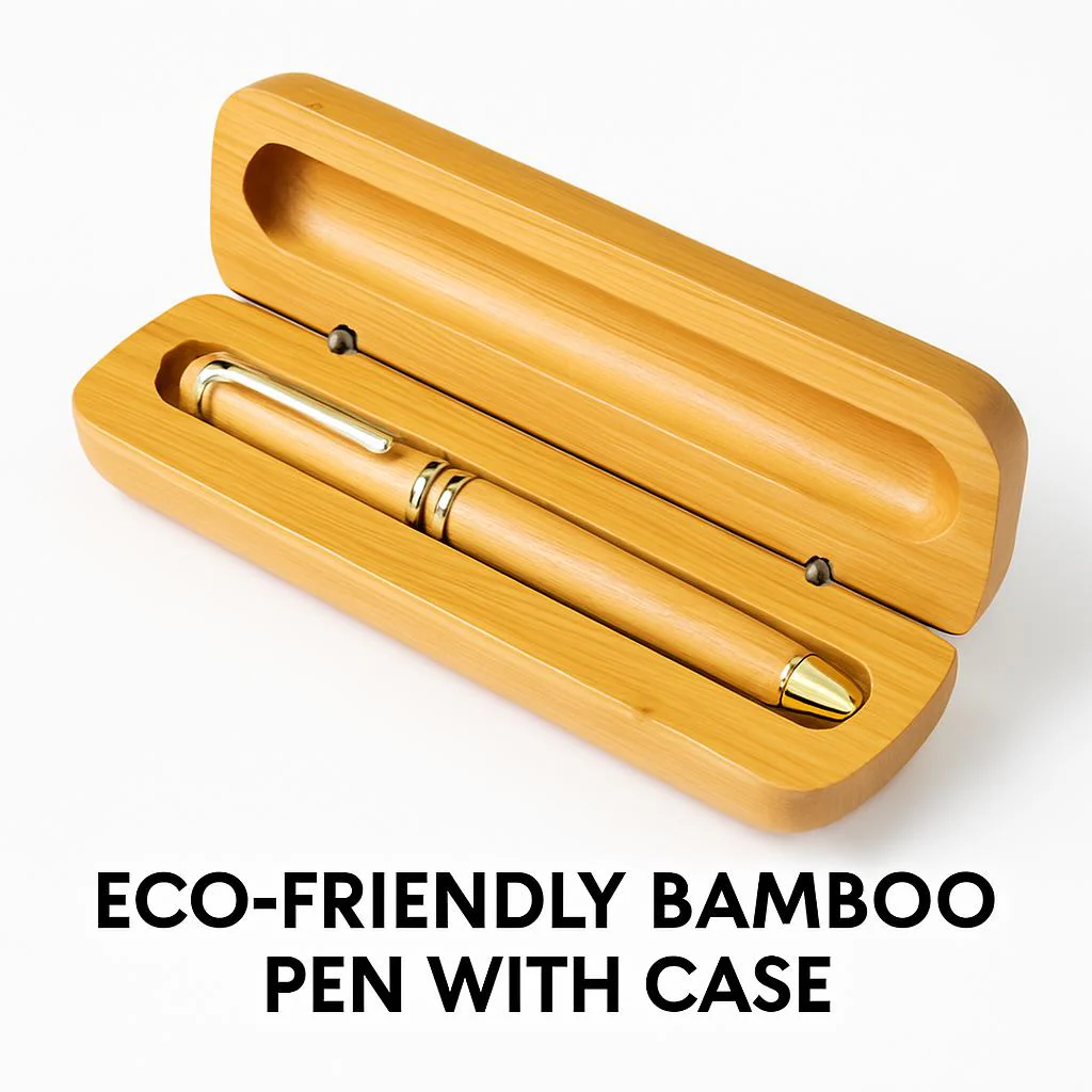 Eco-Friendly Bamboo Pen with Case - Image 12