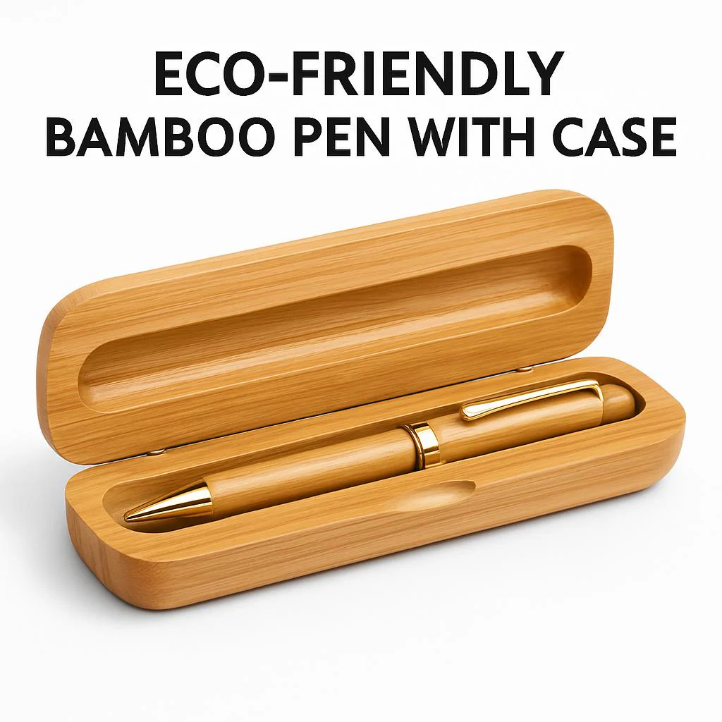 Eco-Friendly Bamboo Pen with Case - Image 5