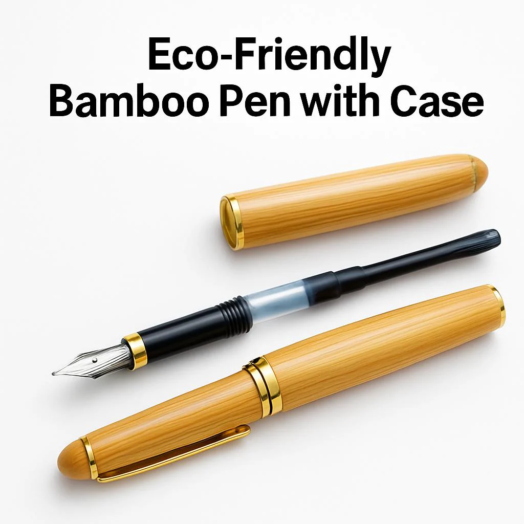 Eco-Friendly Bamboo Pen with Case - Image 6