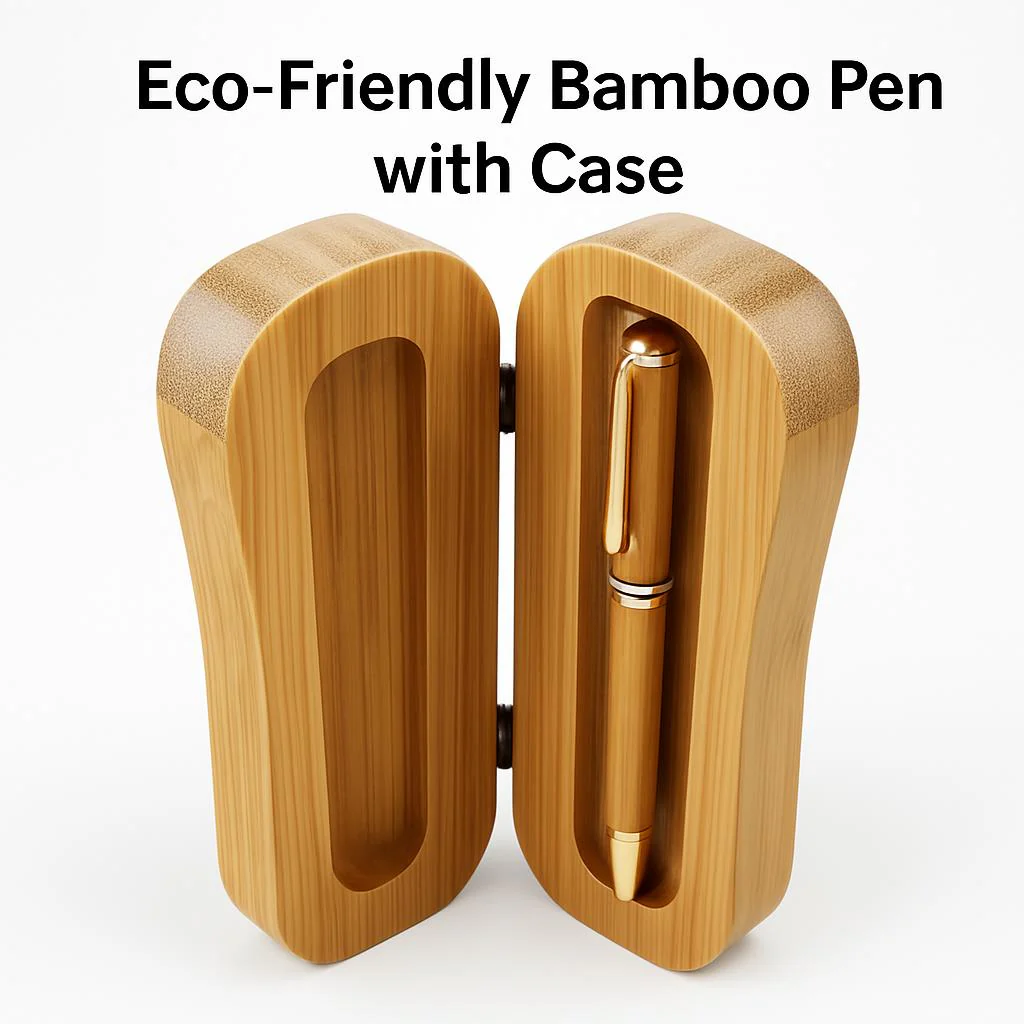 Eco-Friendly Bamboo Pen with Case - Image 7