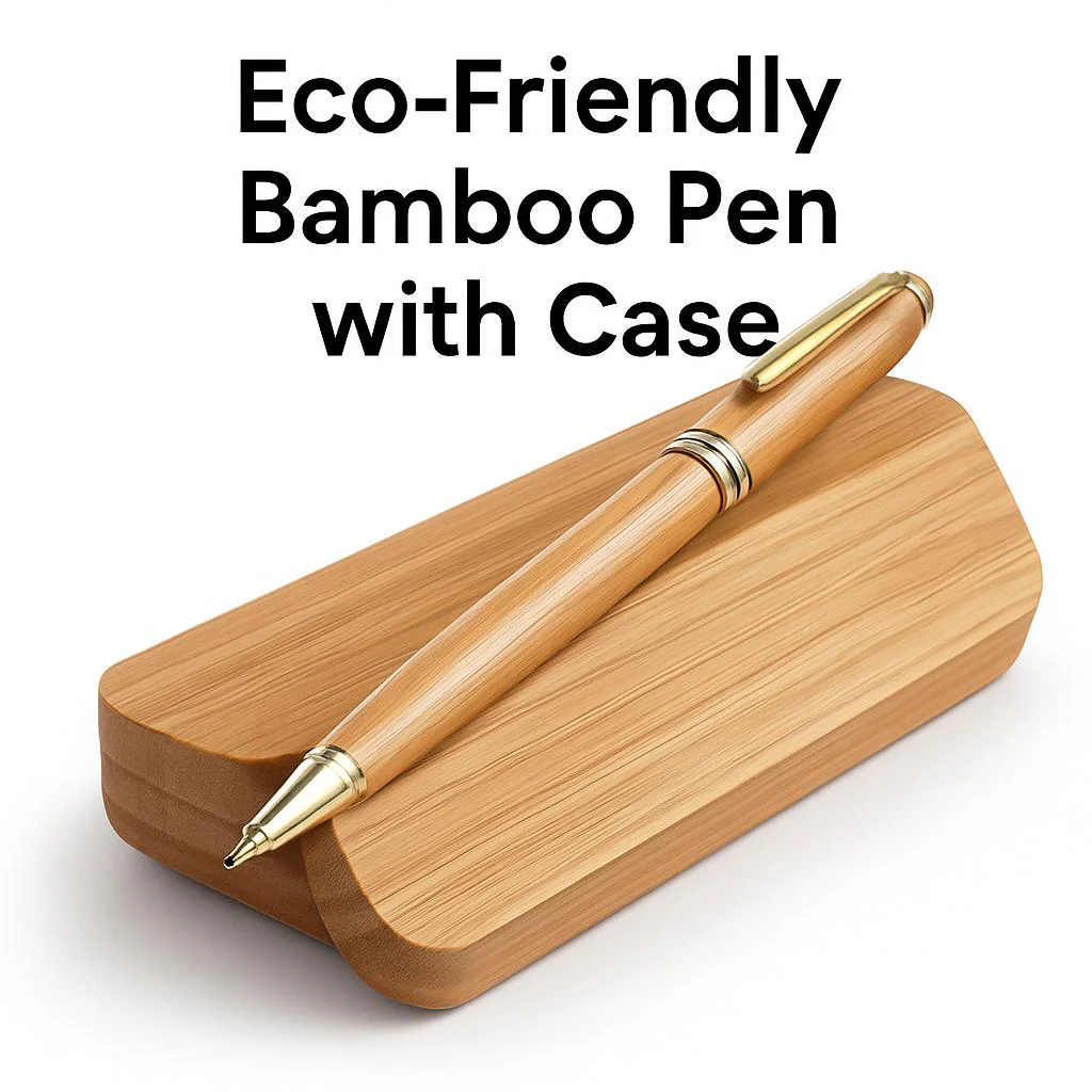 Eco-Friendly Bamboo Pen with Case - Image 8