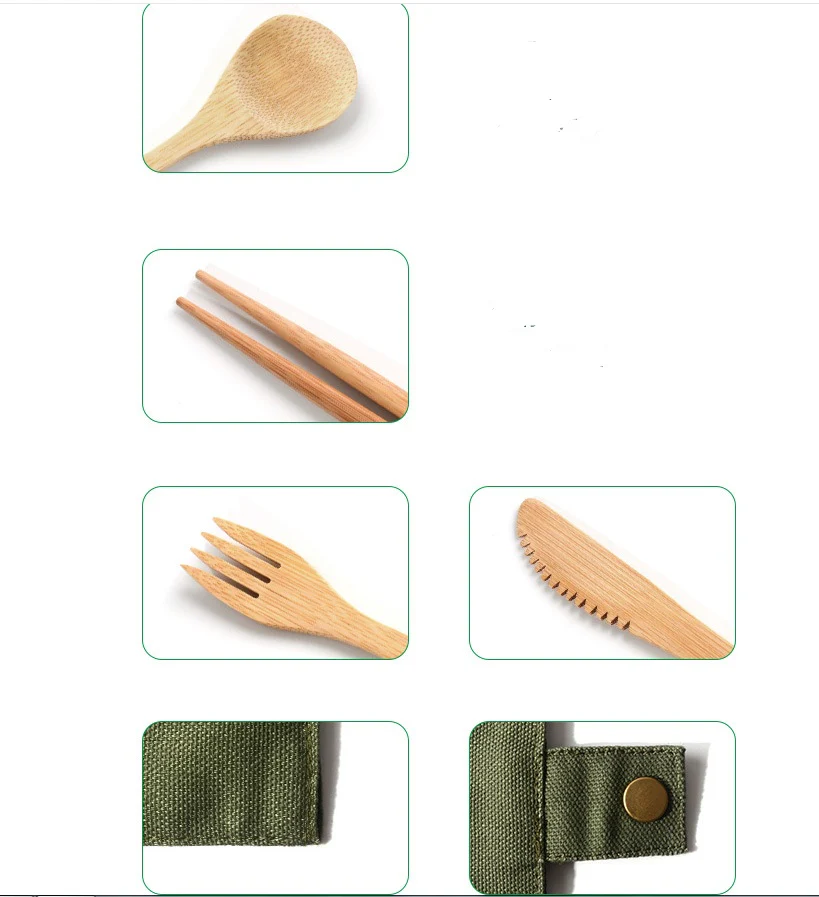 Eco-Friendly Bamboo Reusable Cutlery Set with Portable Pouch - Image 17
