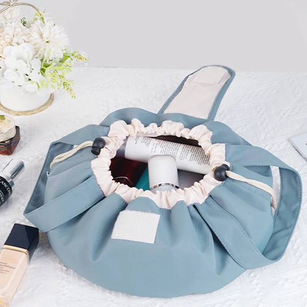 Large Drawstring Makeup Bag – Portable Cosmetic Organizer - Image 2