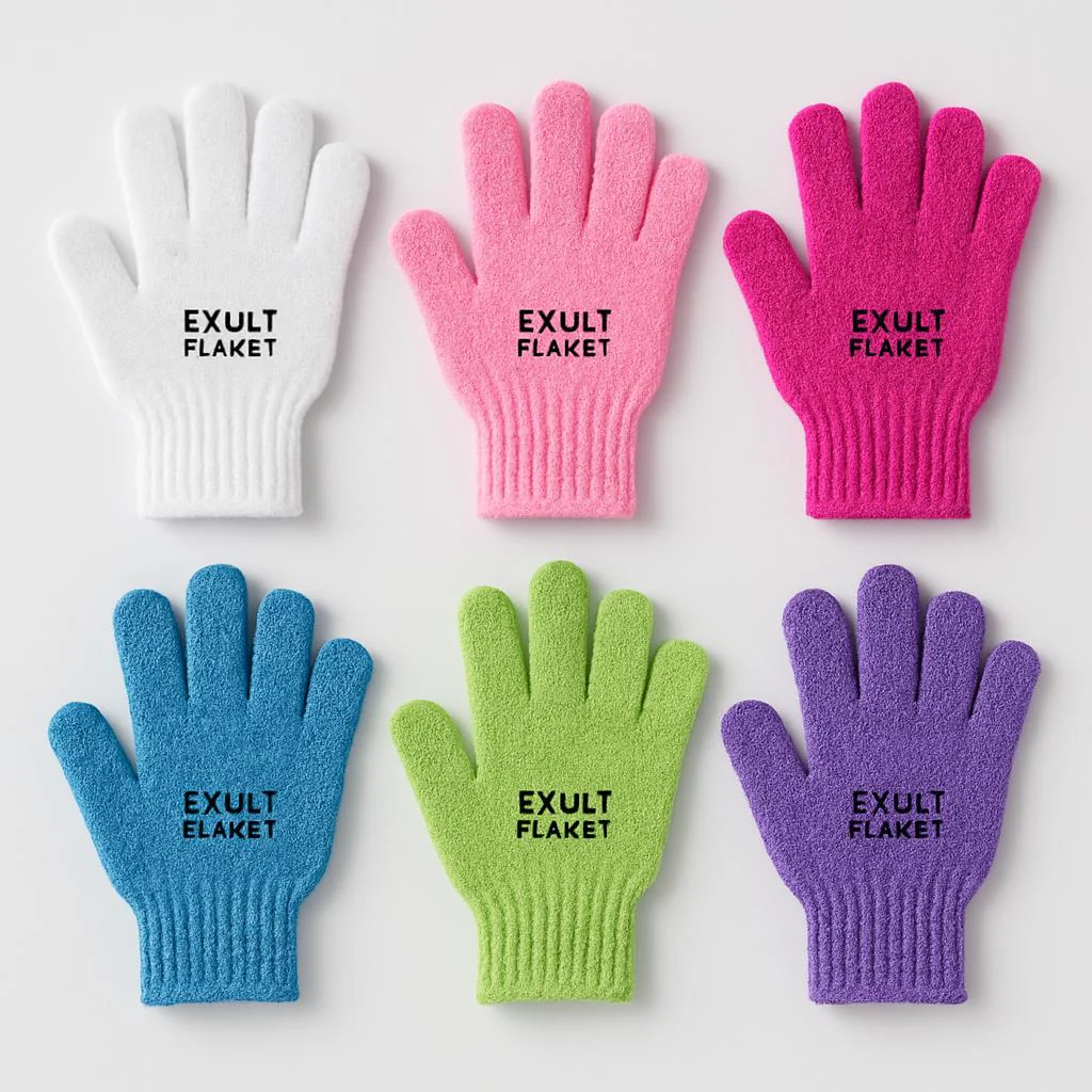 Eco-Friendly Candy Color Mud Exfoliating Bath Gloves - Image 13