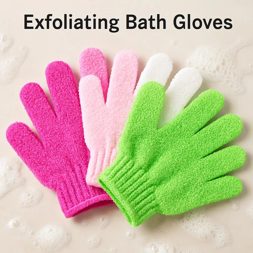 Eco-Friendly Candy Color Mud Exfoliating Bath Gloves - Image 5