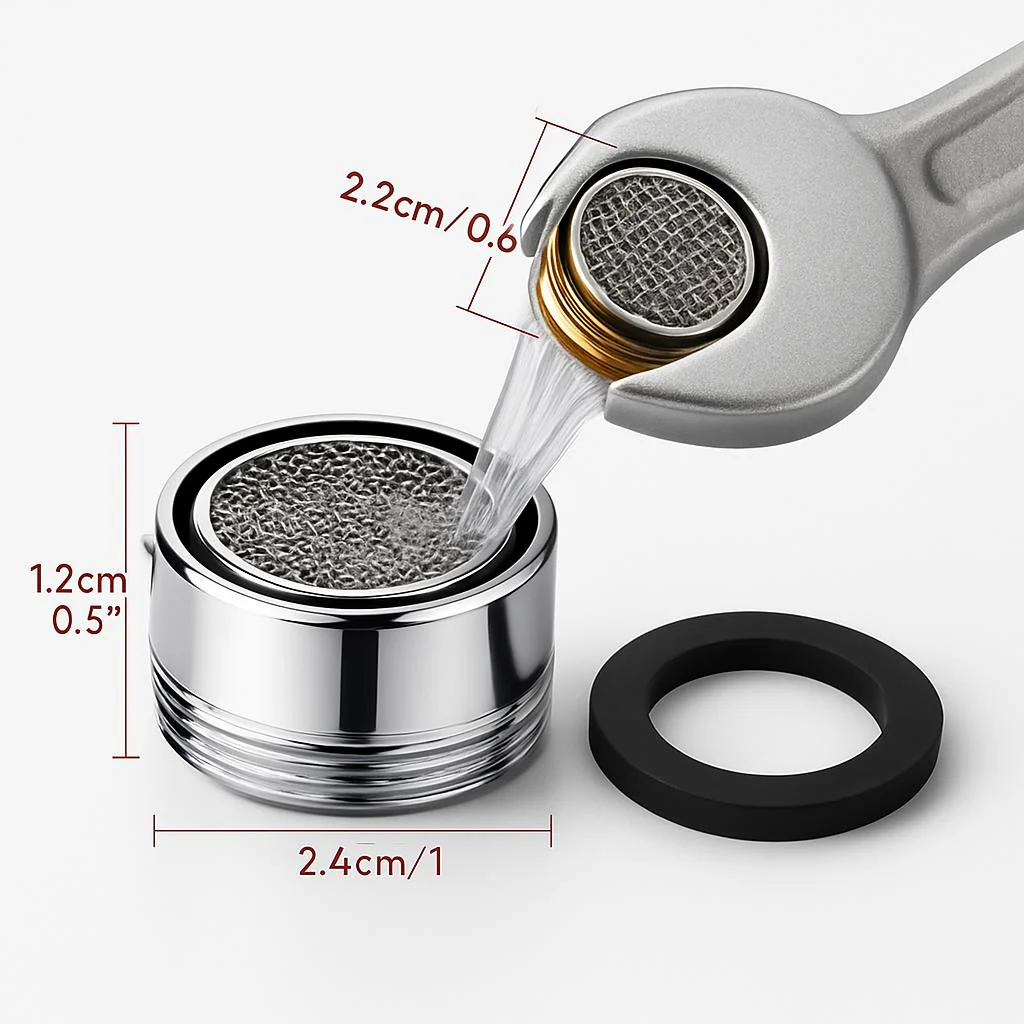 Water-Saving Faucet Bubbler Aerator - Eco-Friendly, Splash-Proof, Durable - Image 4