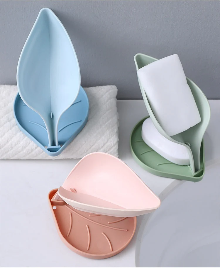 Leaf-Shaped Soap Holder - Eco-Friendly Water-Draining Design - Image 12