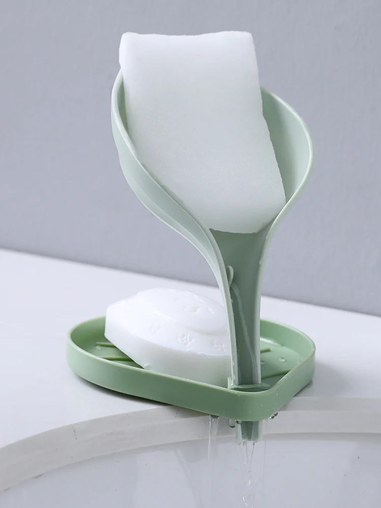 Leaf-Shaped Soap Holder - Eco-Friendly Water-Draining Design - Image 14